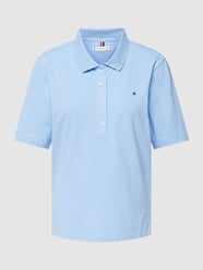 Poloshirt met labelstitching, model 'REG PIQUE' van Tommy Hilfiger Blauw / turquoise - 43