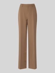 Straight leg pantalon met persplooien, model 'Alice' van Neo Noir Bruin - 44