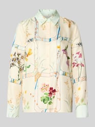 Regular fit overhemdblouse van pure zijde van HERZENS Beige - 36