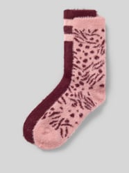 Sokken in pluche-look model 'Cozy' in set van 2 van camano Fuchsia - 11