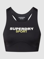 Sport-BH mit Label-Print von Superdry Sports Schwarz - 27