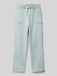 Regular fit sweatpants met opgestikte zakken, model 'JOBO' van Lil Atelier Groen - 33