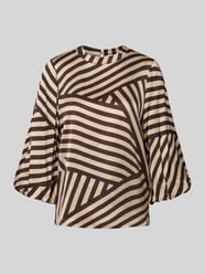 Blouse met ronde hals van comma Beige - 38