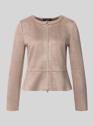 Regular Fit Kurzblazer in Lederoptik Modell 'NOS JULI' von Betty Barclay Beige - 3