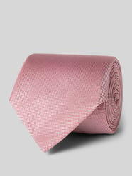 Krawat z detalem z logo od BOSS Różowy - 11