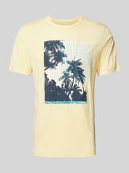 T-shirt z nadrukowanym motywem od Tom Tailor Żółty - 25