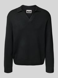 Sweter z dzianiny z dekoltem w serek model ‘COVER’ od JACK & JONES - 2