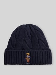 Czapka dzianinowa z mieszanki wełny model 'F26 BR BEANI' od Polo Ralph Lauren - 11