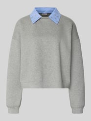 Sweatshirt mit Hemdblusenkragen von Liu Jo White - 18