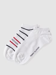 Sneakersokken met labelprint in een set van 2 paar van Tommy Hilfiger Wit - 17