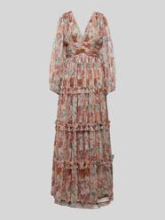 Abendkleid mit floralem Muster von LACE & BEADS Rosa - 28