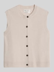 Regular fit mouwloos vest van zuivere scheerwol van Marc O'Polo Beige - 37