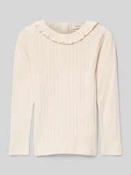 Longsleeve mit Volantkragen von Lil Atelier Beige - 5