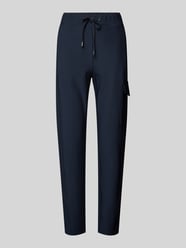 Slim fit stoffen broek met cargozak van Monari - 2