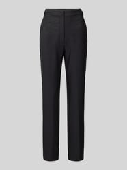 Feminine fit stoffen broek met riemlussen van Marc Cain - 33