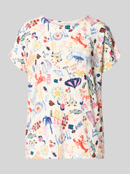 T-Shirt aus Viskose-Elasthan-Mix im Allover-Look von Christian Berg Woman - 32