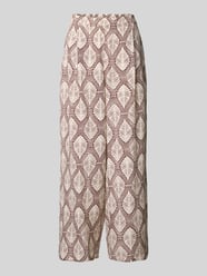 Wide Leg Stoffhose mit Bundfalten von Jake*s Collection Bordeaux - 27