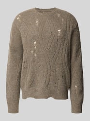 Regular Fit Strickpullover im Destroyed-Look von AllSaints Beige - 33