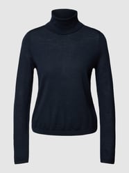 Longsleeve aus Schurwolle mit Rollkragen von Marc O'Polo Blau - 44