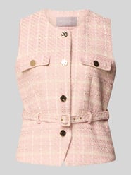 Weste in Bouclé-Optik mit Gürtel von Christian Berg Woman Selection Pink - 38