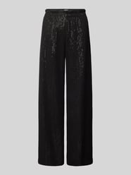 Wide leg stoffen broek met structuurmotief van SEDUCTIVE - 19