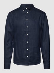 Regular Fit Freizeithemd aus Leinen mit Button-Down-Kragen von Casual Friday Blau / Türkis - 1