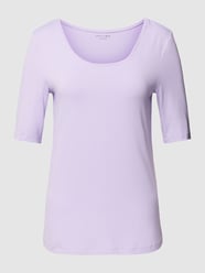 T-shirt met geribde ronde hals van Christian Berg Woman Paars - 35