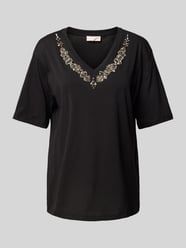 T-Shirt mit Ziersteinbesatz von Liu Jo White - 6