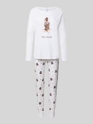 Regular Fit Pyjama aus reiner Baumwolle Modell 'Meine Auszeit' von LOUIS & LOUISA - 47