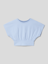 T-shirt met elastische band, model 'Boxy' van Blue Effect Blauw / turquoise - 10
