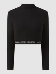 Cropped Shirt mit Stretch-Anteil von Kendall & Kylie Schwarz - 25