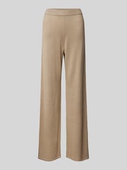 Wide leg gebreide broek met elastische band, model 'NALINA' van Vero Moda Beige - 7