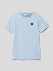 T-Shirt mit Label-Patch von Garcia Blau - 45
