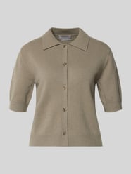 Regular fit T-shirt in gebreide look van kasjmiermix van Hemisphere - 47