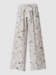 Culotte met bloemenmotief, model 'Mila' van Oh April Blauw / turquoise - 15