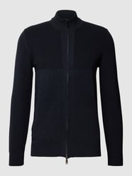 Strickjacke aus Baumwolle mit gerippten Abschlüssen von Christian Berg Men Blau - 40