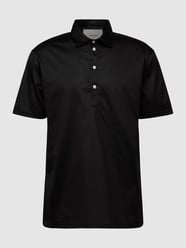 Polohemd mit kurzer Knopfleiste Modell 'JERSEY MERCER' von Stylebop Schwarz - 5