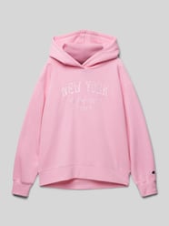 Hoodie mit Label-Stitching von CHAMPION Rosa - 19