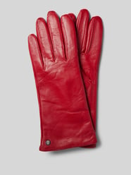 Lederhandschuhe mit Label-Applikation von Roeckl Rot - 1