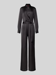 Jumpsuit aus Satin mit Bindegürtel Modell 'Klessia' von HUGO Schwarz - 45