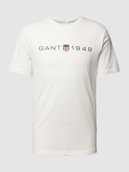 T-Shirt mit Label-Print von Gant Beige - 10