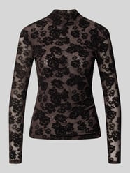 Longsleeve im Allover-Look mit Stehkragen Modell 'Isa Illenora' von MSCH Copenhagen - 3