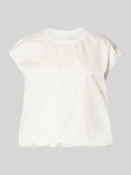 Relaxed Fit Blusenshirt mit Kappärmeln von Jake*s Collection Beige - 48
