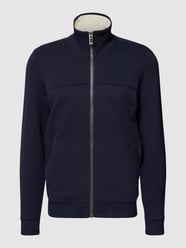 Sweatjacke mit Eingrifftaschen Modell 'cutline' von Tom Tailor Blau - 41