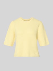T-shirt in boxy fit van ribbreisel met wolgehalte model 'SILLY' van PIECES - 25