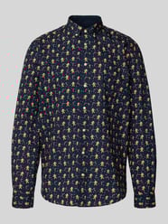 Regular Fit Freizeithemd mit Weihnachtsmotiv von Montego - 7