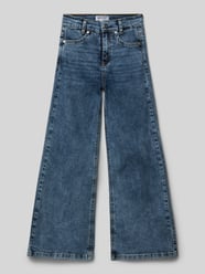 Wide Leg Jeans mit Label-Patch von Blue Effect Blau - 39