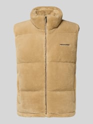 Steppweste mit Stehkragen von PEGADOR Beige - 6
