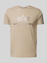 T-Shirt mit Label-Print von Alpha Industries Beige - 31