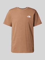 T-Shirt mit Label-Print Modell 'SIMPLE DOME' von The North Face Beige - 43